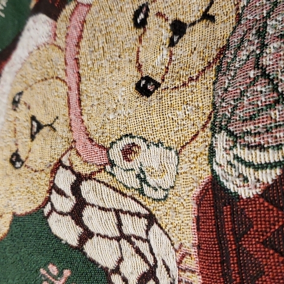 Vintage Set of 3 Decorative Pillow Cases Tapestry Christmas Bears Santa… - Picture 9 of 15